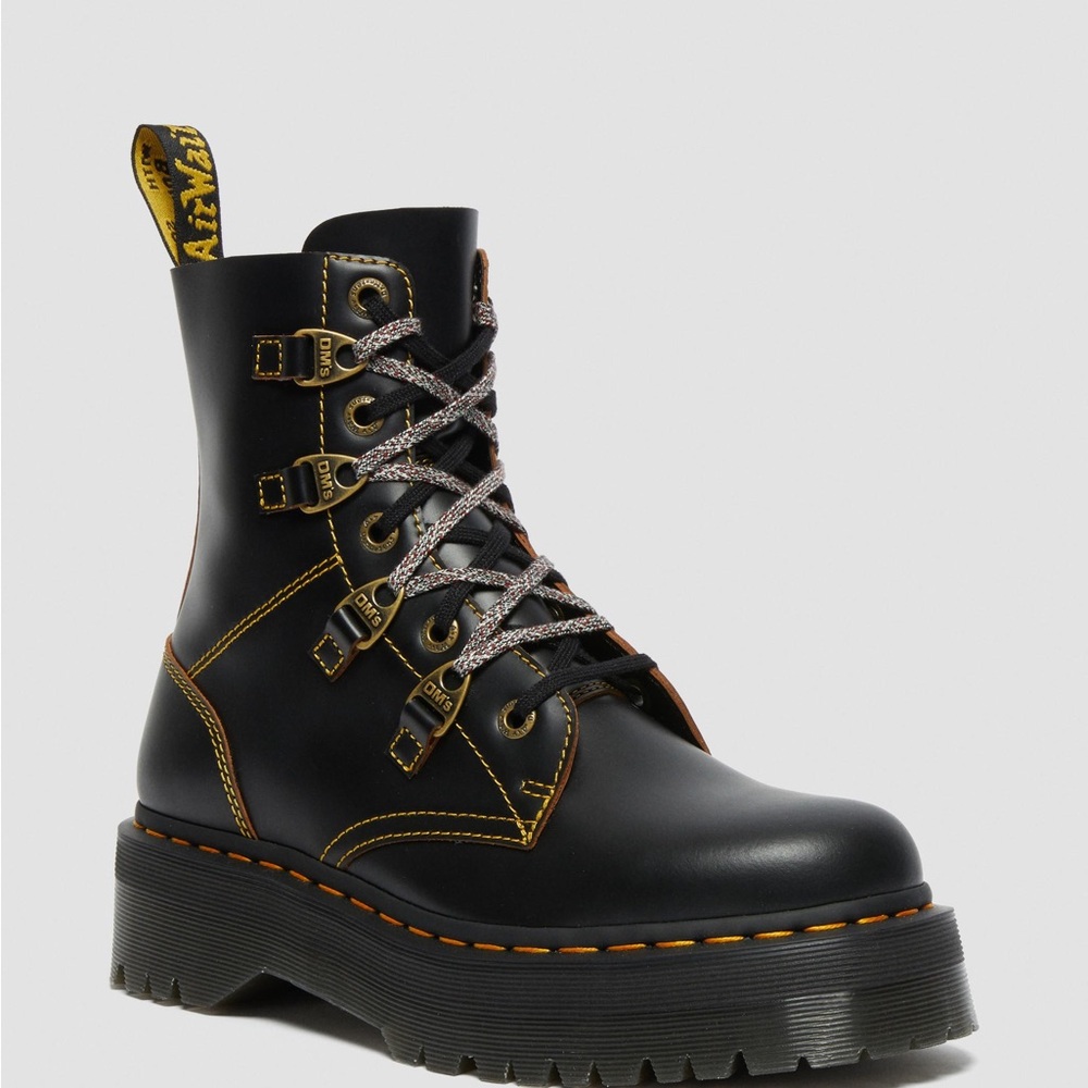 Collier Bex Double Laced Leather Platform Boots